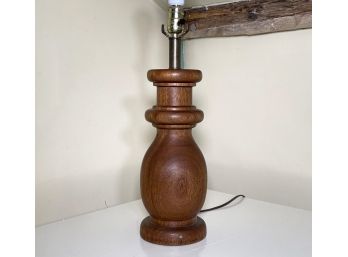 A Vintage Hand Turned Mahogany Lamp By Jim Schmidt