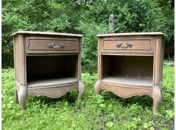 A Pair Of French Provincial Style Nightstands