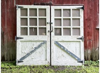 A Pair Of Antique Barn Or Garage Doors
