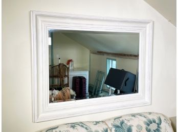 A Painted Pine Beveled Mirror