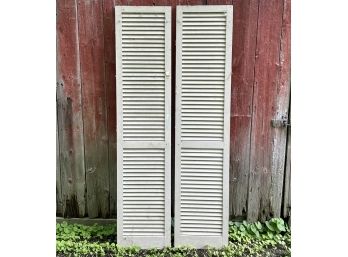 A Pair Of Vintage Louvered Doors