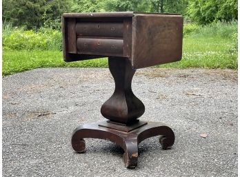 An Antique Empire Style Drop Leaf Side Table