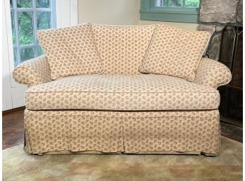 A Slipcovered Causeuse With English Upholstery (2 Of 2)