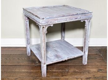 A Painted Wood Side Table