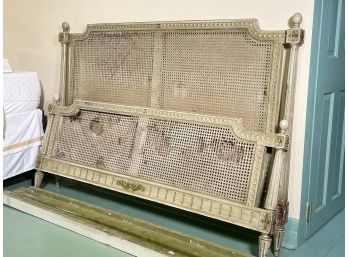 A Vintage Louis XVI Style Queen Bedstead (AS IS)