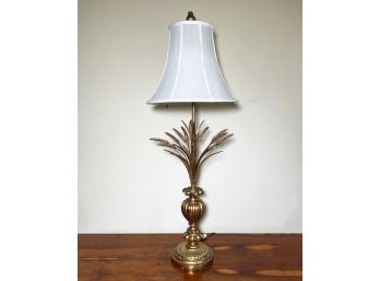 A Gilt Wheat Themed Lamp