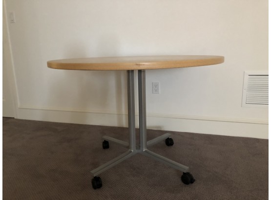 Wheeled Round-top Table