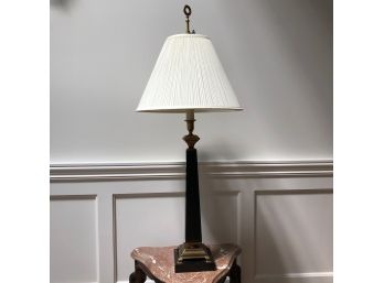 Empire Style Column 2 Tone Metal Table Lamp