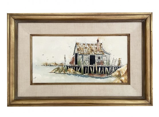 A Vintage Watercolor Print, Signed Ross