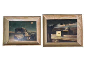 A Pair Of Framed Oilette Prints