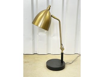 A Vintage Lacquer And Brass Desk Lamp