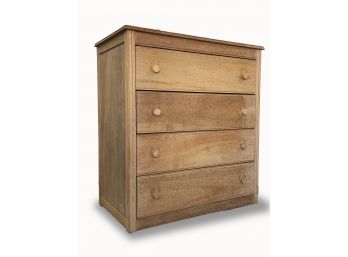 An Antique Blonde Oak Chest Of Drawers