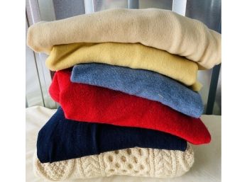 6 Sweaters Name Brand And Mostly Wool With T Shirts New In Package