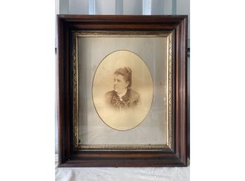 Vintage Beautiful Wood Frame With Photograph