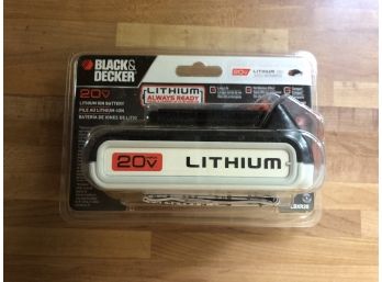 Black And Decker 20 Volt Lithium Ion Battery