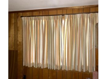 Set Of Vintage Mid Century Custom Curtains -  2 Panels