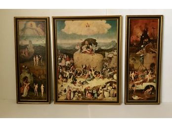 Haywain Triptych Panel Painting By Hieronymus Bosch. C. 1516