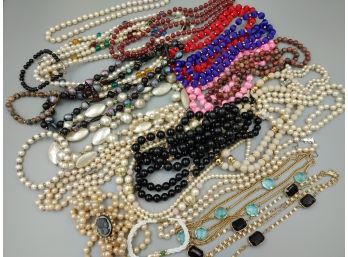 Lot Of Costume Necklaces & Bracelets