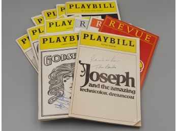 Lot Of 1980's Playbills Including 2 With Signatures