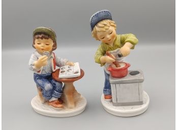 Pair Of Goebel Hummels From 'Todays Children' Collection