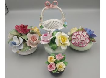 Capodimonte Basket & English Flowers