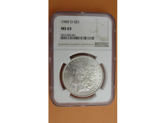 1900 O  Morgan Silver Dollar NGC Graded MS 63
