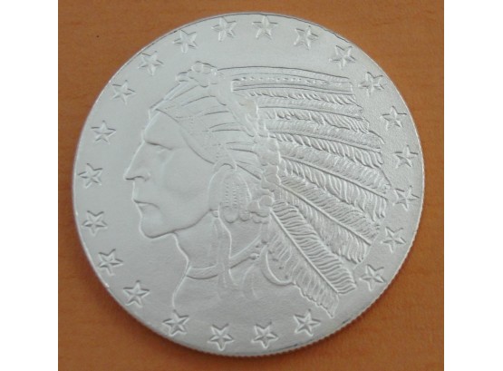 1 Ounce .999 Fine Silver Coin  - Highland Mint Indian Chief & Eagle