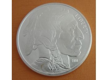 1 Ounce .999 Fine Silver Coin  - Highland Mint Chief And Buffalo
