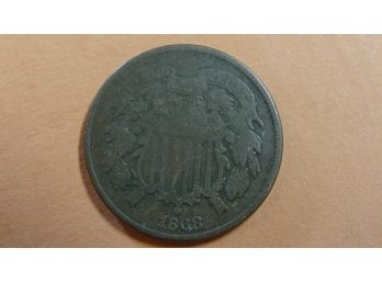 1868 US 2 Cent Piece