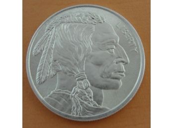 1 Ounce .999 Fine Silver Coin  - Indian Chief & Buffalo