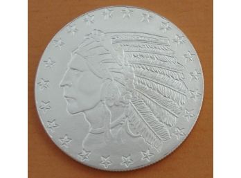 1 Ounce .999 Fine Silver Coin  - Highland Mint Indian Chief & Eagle