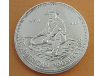 1 Ounce .999  Fine Silver - Engelhard The American Prospector 1982