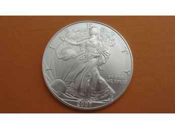 2007 US Silver Eagle 1 Troy Ounce .999 Fine Silver Coin