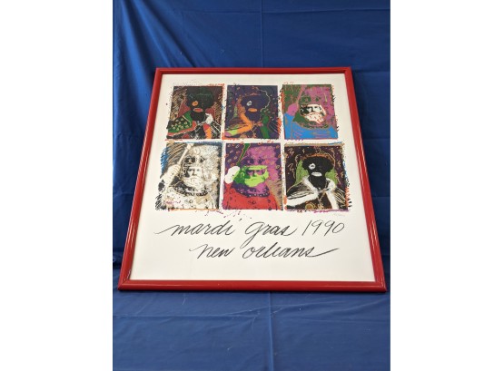Signed Limited Edition Richard C. Thomas 'Kings Of Carnivale' 1990 Mardi Gras Poster 1910/5000 New Orleans