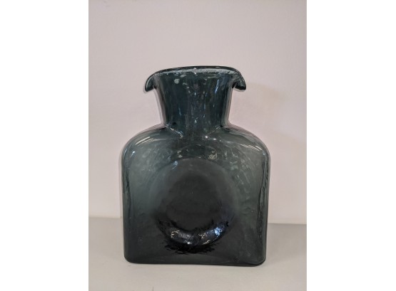 Vintage Mid Century Modern Blenko (?) Vase Blue Gray