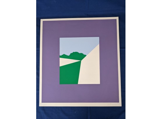 Signed And Numbered 25/100 Lithograph 'L. Kraud'? 'Krasner'? Bold Purple And Green
