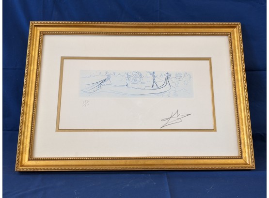 Rare Signed And Numbered249/250  Salvador Dali Lithograph 'Venice'