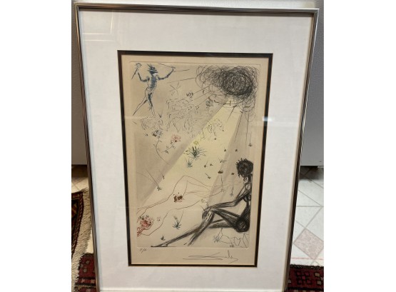 Salvador Dali Pencil Signed Etching Song Of Songs . Artist Proof