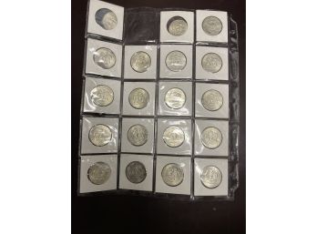 19 Pc 1964 Kennedy Half Dollars AU 90 Percent Silver