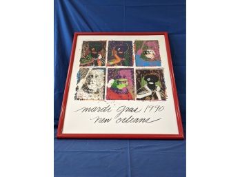Signed Limited Edition Richard C. Thomas 'Kings Of Carnivale' 1990 Mardi Gras Poster 1910/5000 New Orleans