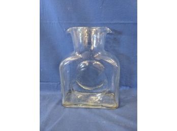 Clear Vintage Mid Century Modern Blenko Vase / Water Carafe