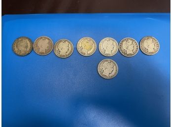 8 Barber Half Dollars  Good Condition . Dates Listed  In Description