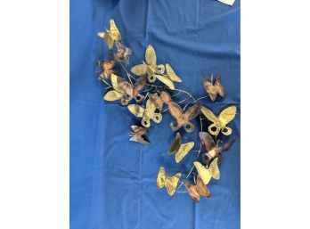 Pretty Mid Century Modern Brass And Copper Butterfly Wall Art