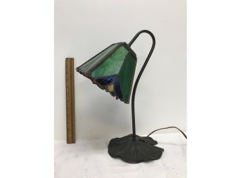 Slag Glass Lily Lamp