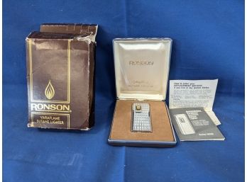 Ronson Series 58100 Veraflame Electronic Butane Lighter In Original Box With Original Paperwork