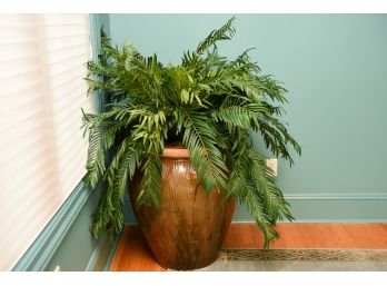 Large Faux Plant In Pottery Planter