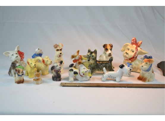 Lot Of Ceramic Dog Figures