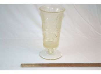 Footed Antique Glass Vase