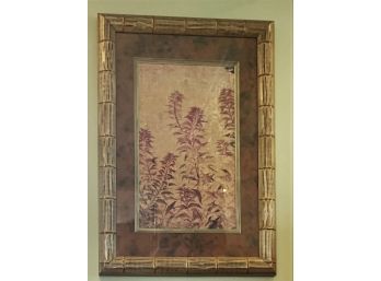 Large Decorative Framed Print In A Faux Bamboo Frame