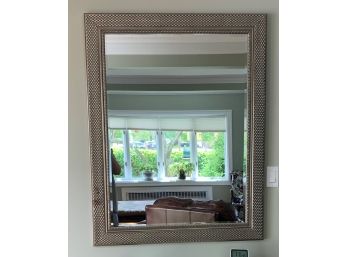 Silvered Gilt Framed Beveled Mirror